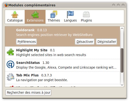Modules complémentaires Firefox