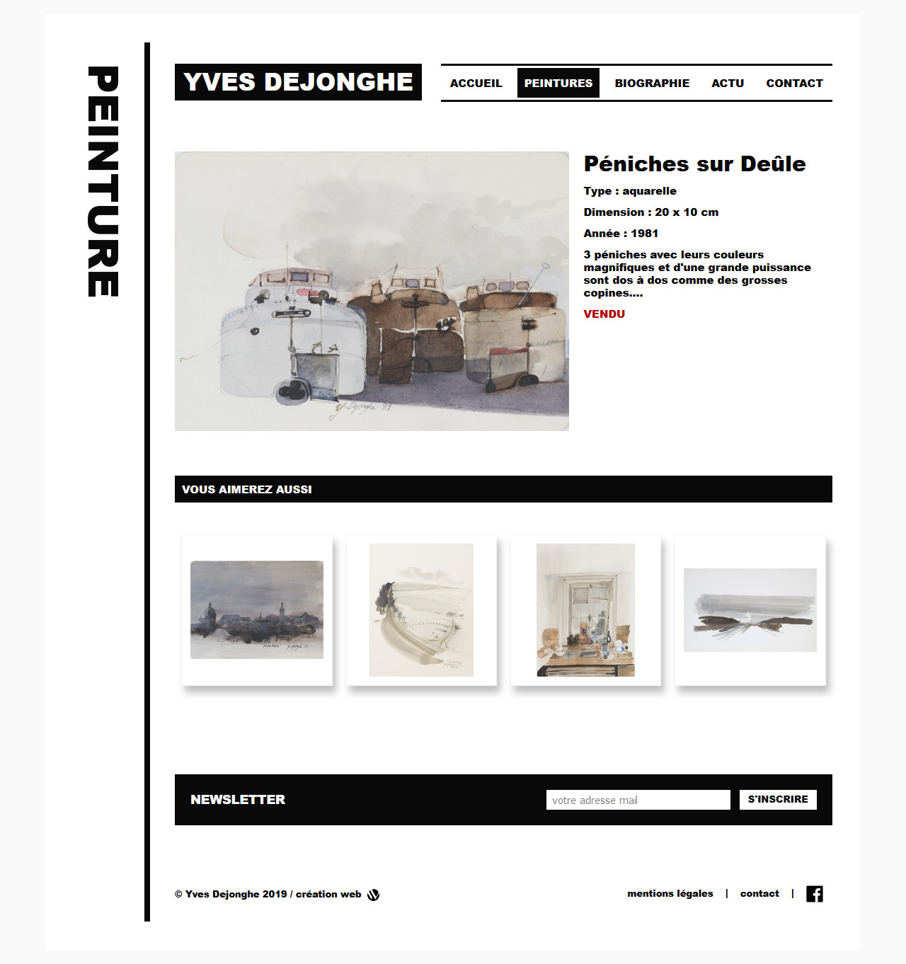 création site internet artiste peintre